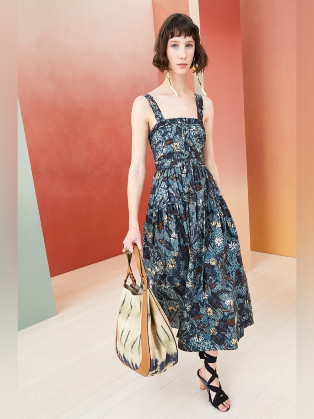 Ulla Johnson Isabela Floral Batik Print Dress Sz-8